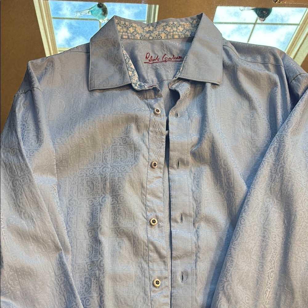 Robert Graham Light Blue Patterned Shirt